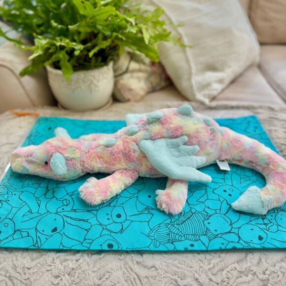 Jellycat Lazulia Rainbow Dragon Limited Rare Edition Large 50cm NWT and Dust Bag - Picture 2 of 8